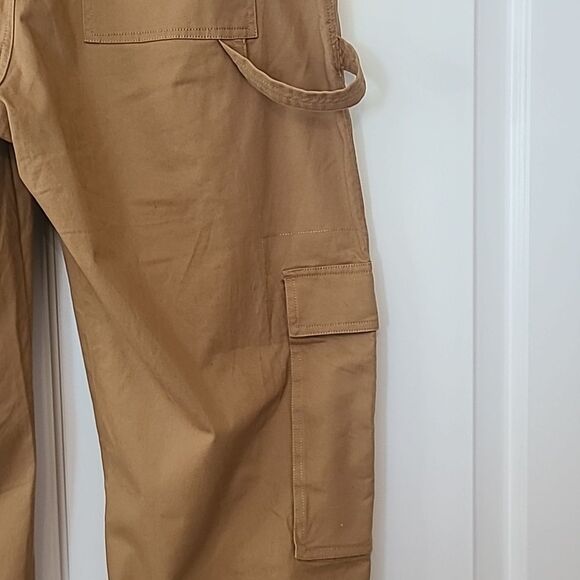 Abercrombie & Fitch Relaxed Cargo Pant 100% Cotton Brown Size 14 32 Waist - Picture 9 of 16